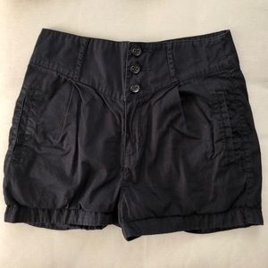 High-Waisted Black Shorts